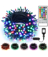 Brizled Color Changing Christmas Lights, 66ft 200 200 Led - Dark Green Wire  - $46.36
