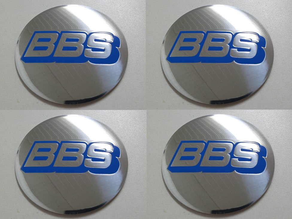 Set of 4 car wheel center cap stickers BBS Domed 65mm (2,56 inches