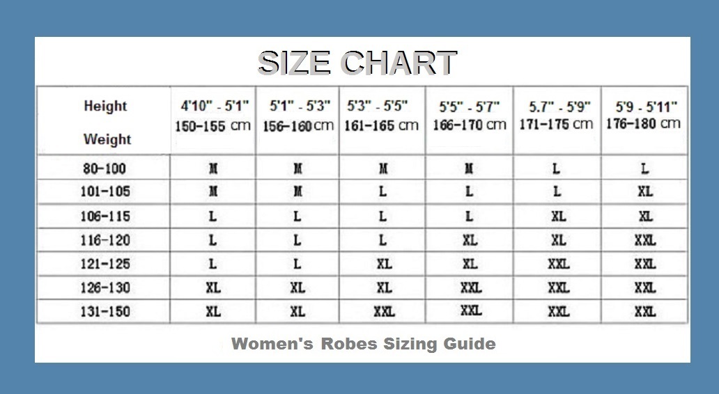 Women S Robe Size Chart