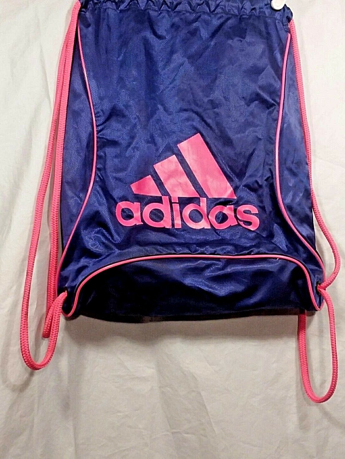 purple adidas drawstring bag