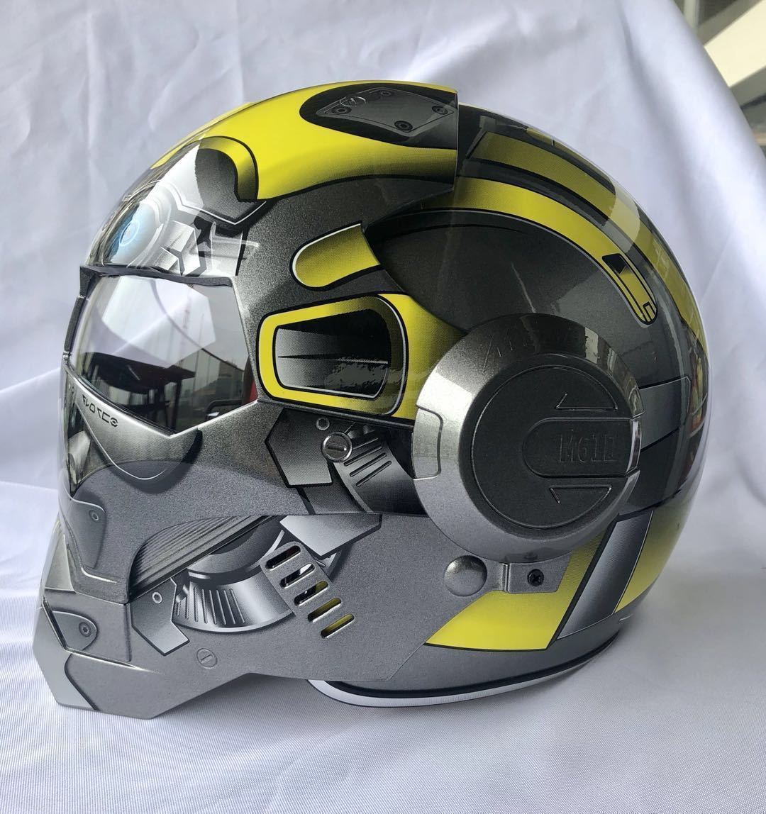 MASEI 610 TRANSFORMERS BUMBLEBEE MOTORCYCLE HARLEY OPEN FACE ARAI SHOEI HELMET - Helmets