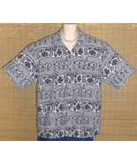 Ocean Pacific Hawaiian Shirt Blue White XL - $23.99