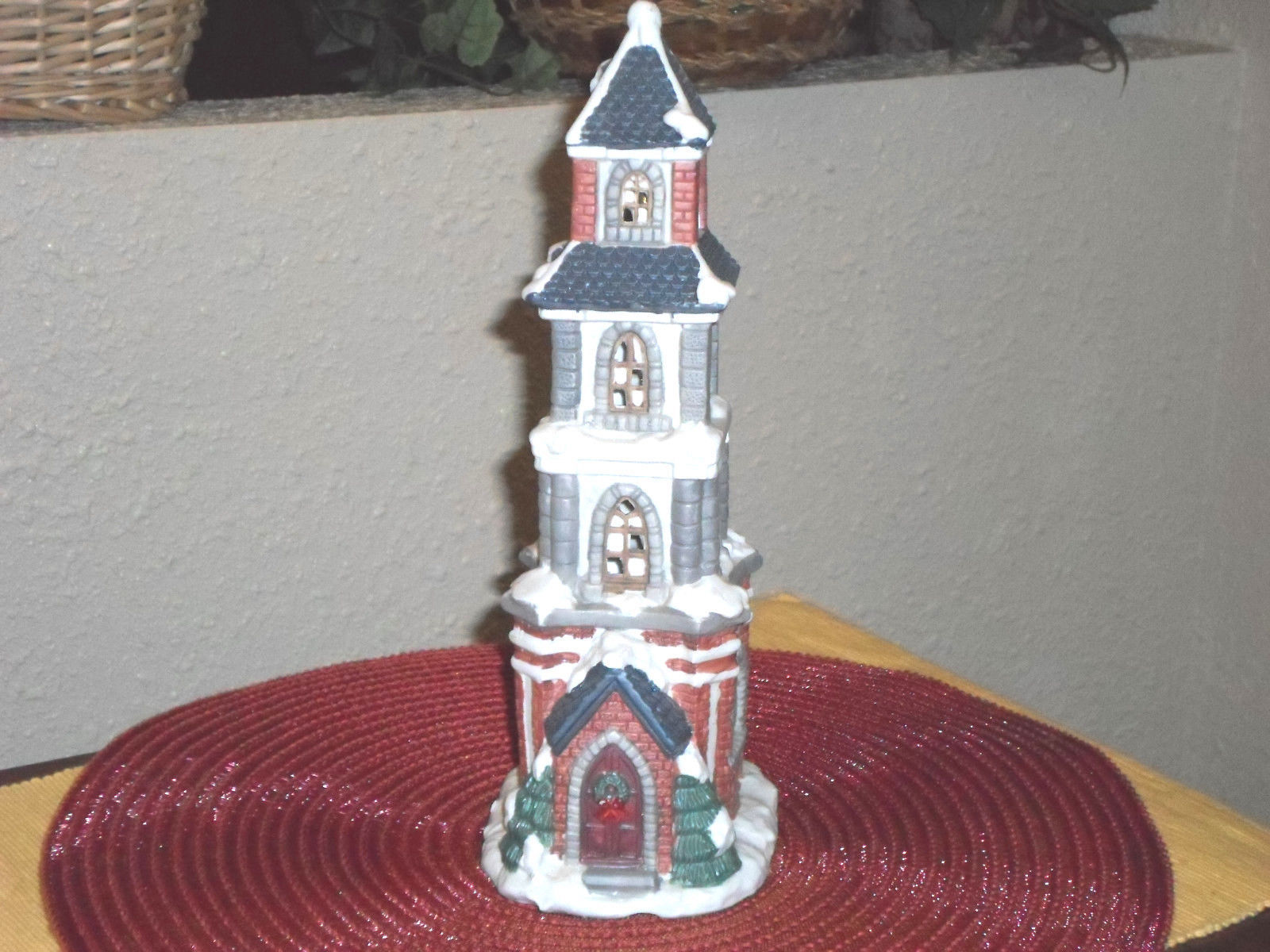 Lighted Christmas Village Clock Tower Villages, Houses