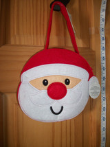 Home Holiday Christmas Holiday Santa Face Gift Bag Red Handled Party Tote Sack - $2.84