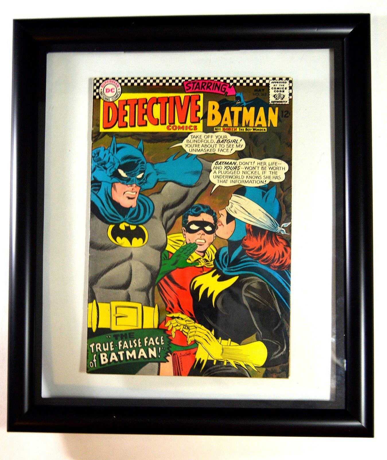 FRAMED BATMAN ready for display Detective Comics #373 (Mar 1968, DC ...