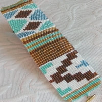Loom Bead Pattern - Ethnic #2 Mint Cuff Bracelet