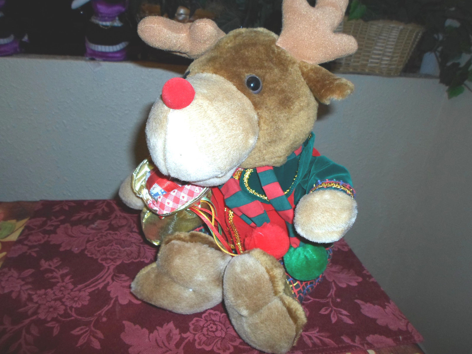 The Heritage Mint "Jingle Bell" Singing Reindeer Plush Stuffed Animal