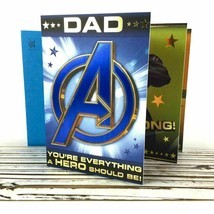 Fathers Day Hallmark Greeting Card The Avengers Ironman Hulk Captain Ame... - $12.59