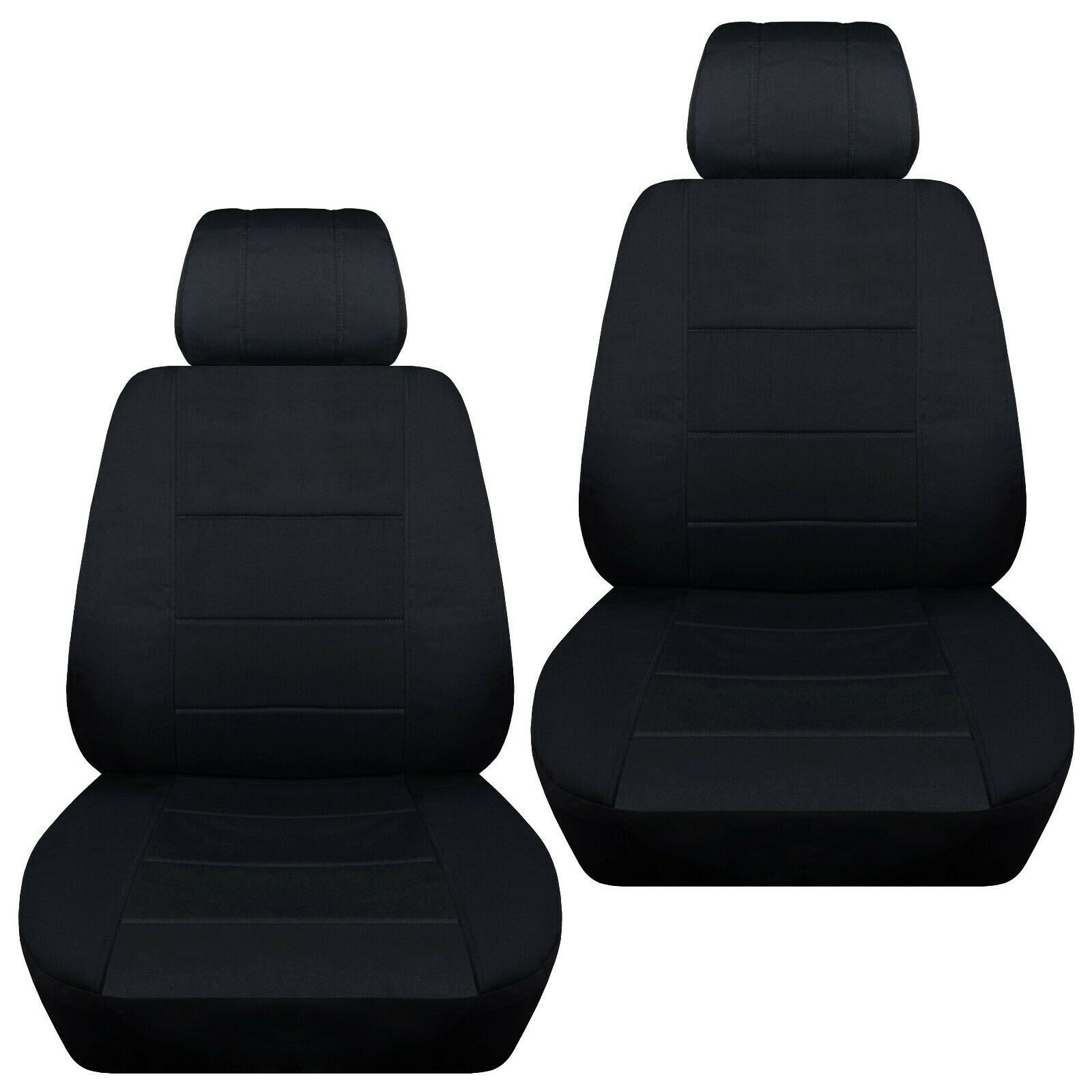 Front set car seat covers fits 19972019 Honda CRV solid black Seats