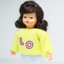 Dressed Little Girl Yellow sweatshirt Caco 3107g Flexible Dollhouse Miniature - $23.18