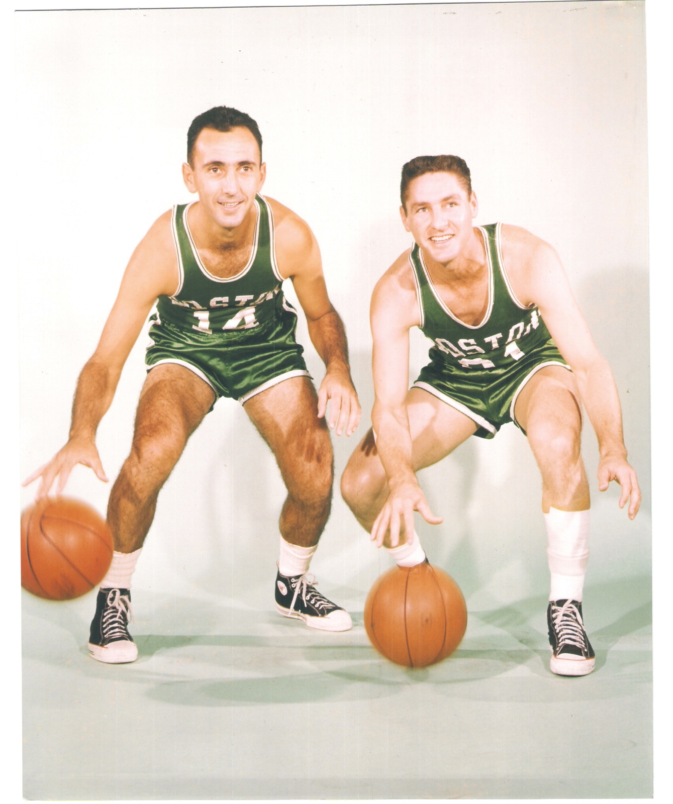 Bob Cousy Bill Sharman Boston Celtics 8x10 Color Basketball Memorabilia