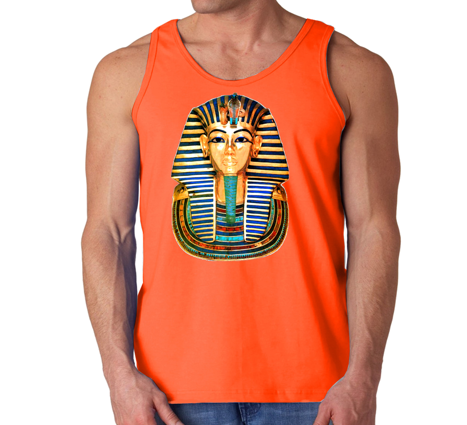 King Tut Mask Egyptian Pharaoh Men's Tank Top - T-Shirts, Tank Tops