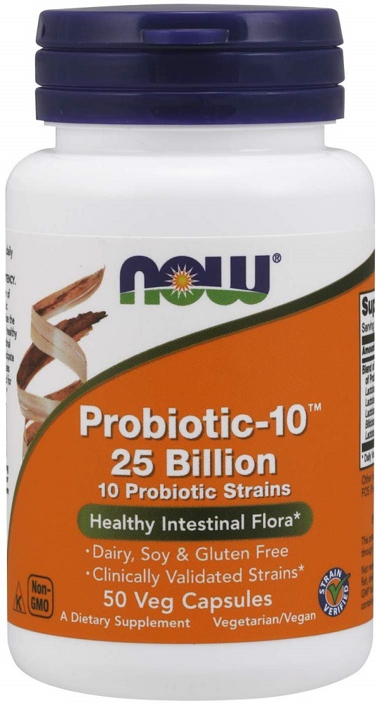 NOW Supplements, Probiotic-10, 25 Billion, with 10 Probiotic Strains, Strain
