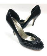 Steve Madden Peep Toe Side Cut Out 4&quot; Heels Black Patent Leather Shoes S... - $15.47