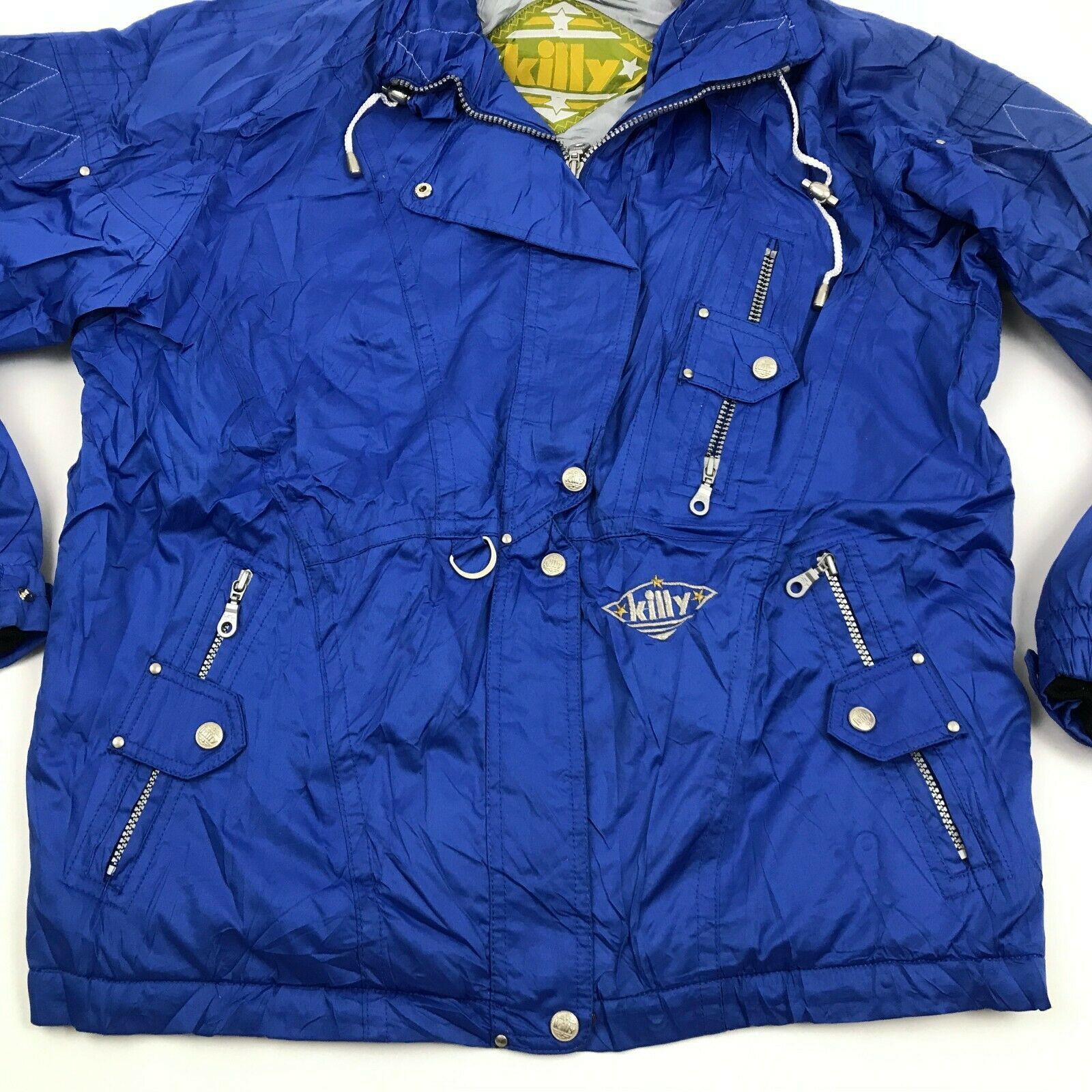 VINTAGE Killy Ski Jacket Retro Coat Women's Size 10 Blue Puffer ...