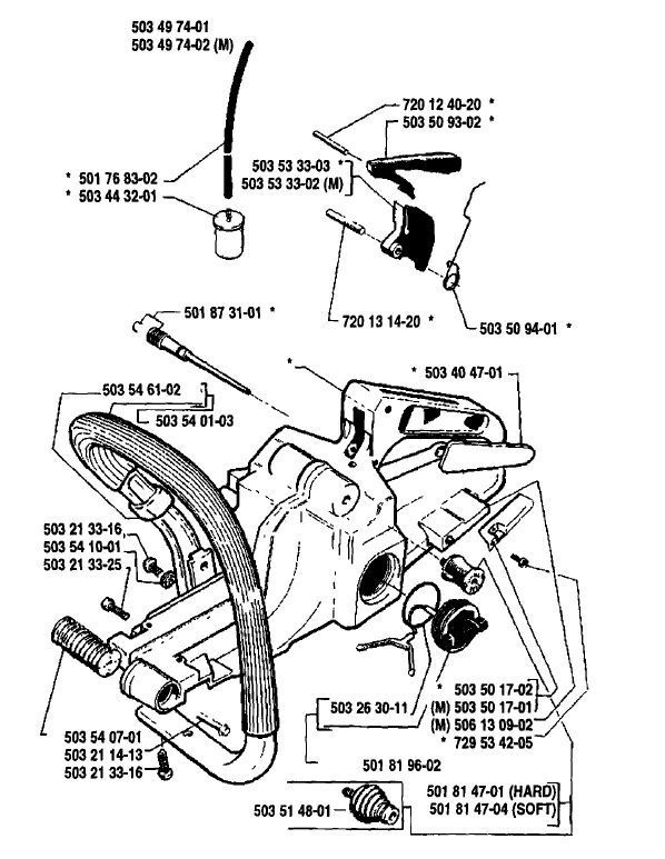 Husqvarna Throttle Lock 503509302 fits 261 EPA, 262XP, 262 chainsaw New ...