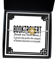 Funny Bracelet Booktrovert, Book Lover Sunflower-MC-Br  - $55.95