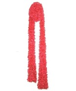 Cherry Pink Red Feathery Boa Scarf, Knitted Extra Long Skinny Scarf - $28.00