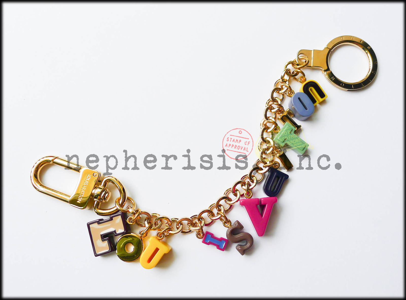 AUTH NIB Louis Vuitton PLAYTIME Alphabet Bag Charm Key Ring or Bracelet - Key Chains, Rings ...