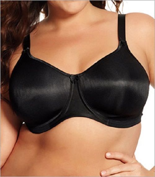 Goddess Smooth Simplicity Underwire T Shirt Bra 6011 Black Minimizer