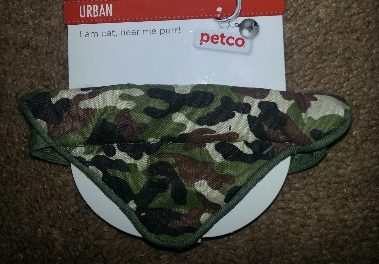 Camo Design Velcro Bandana Collar for Small Dog or Cat Pets Camouflage