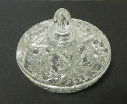 Anchor Hocking EAPC Prescut Star of David Clear Smaller Covered Candy Dish #744 - $16.71
