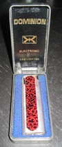 DOMINION Electronic LUX-ll Art Deco Gold Tone Automatic Torch Lighter c/w case - $24.99