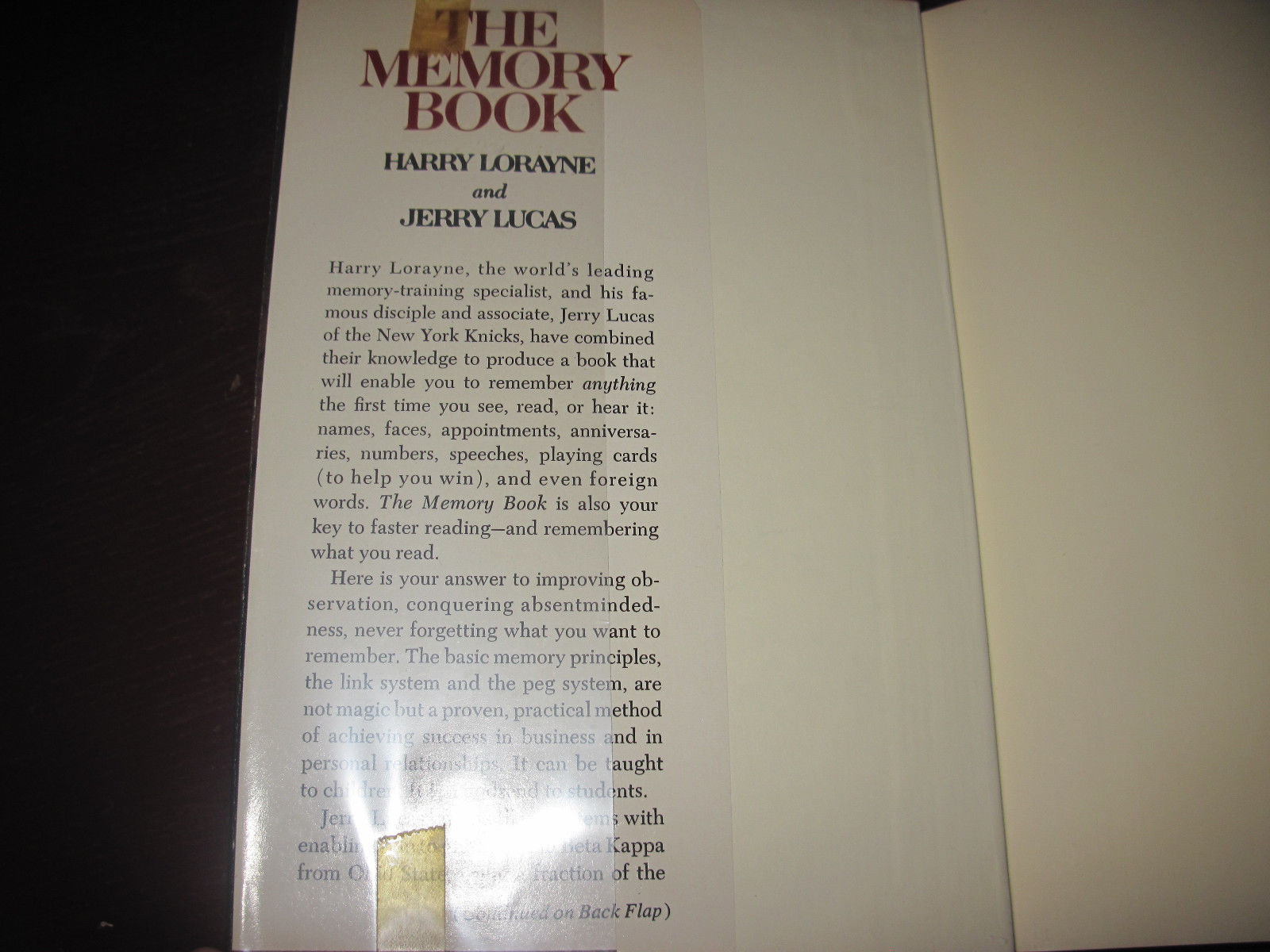 the memory book pdf harry lorayne
