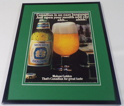 1982 Molson Golden Beer Framed 11x14 ORIGINAL Vintage Advertisement B