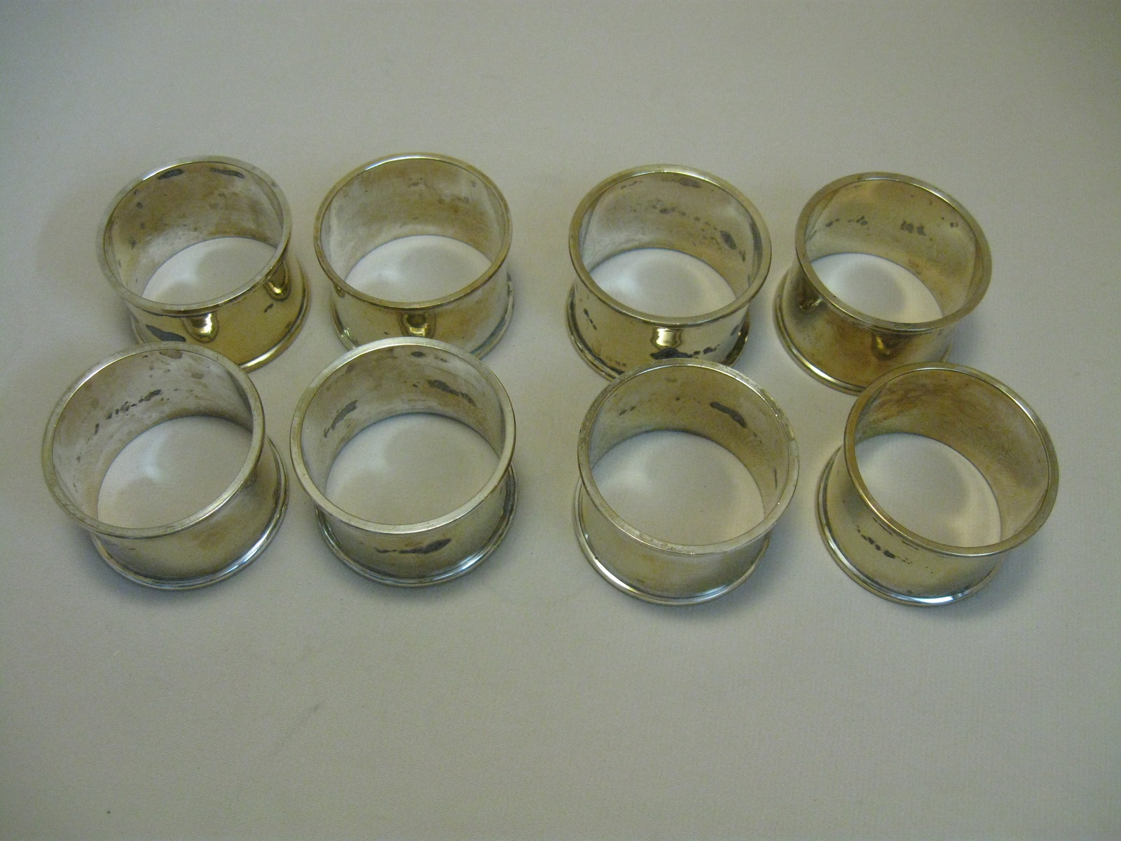 W A Silver Co Napkins Rings Qty 8 Silver Plate EPNS Made in India