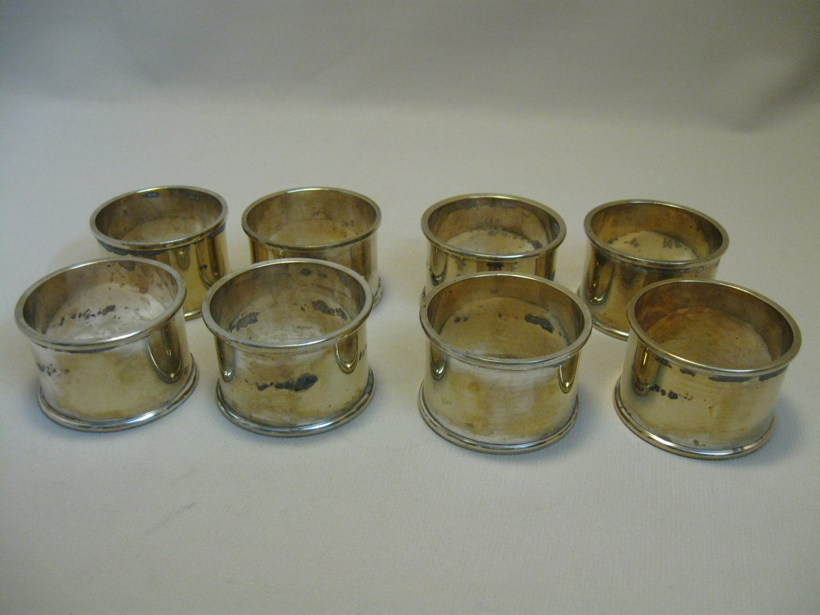 W A Silver Co Napkins Rings Qty 8 Silver Plate EPNS Made in India