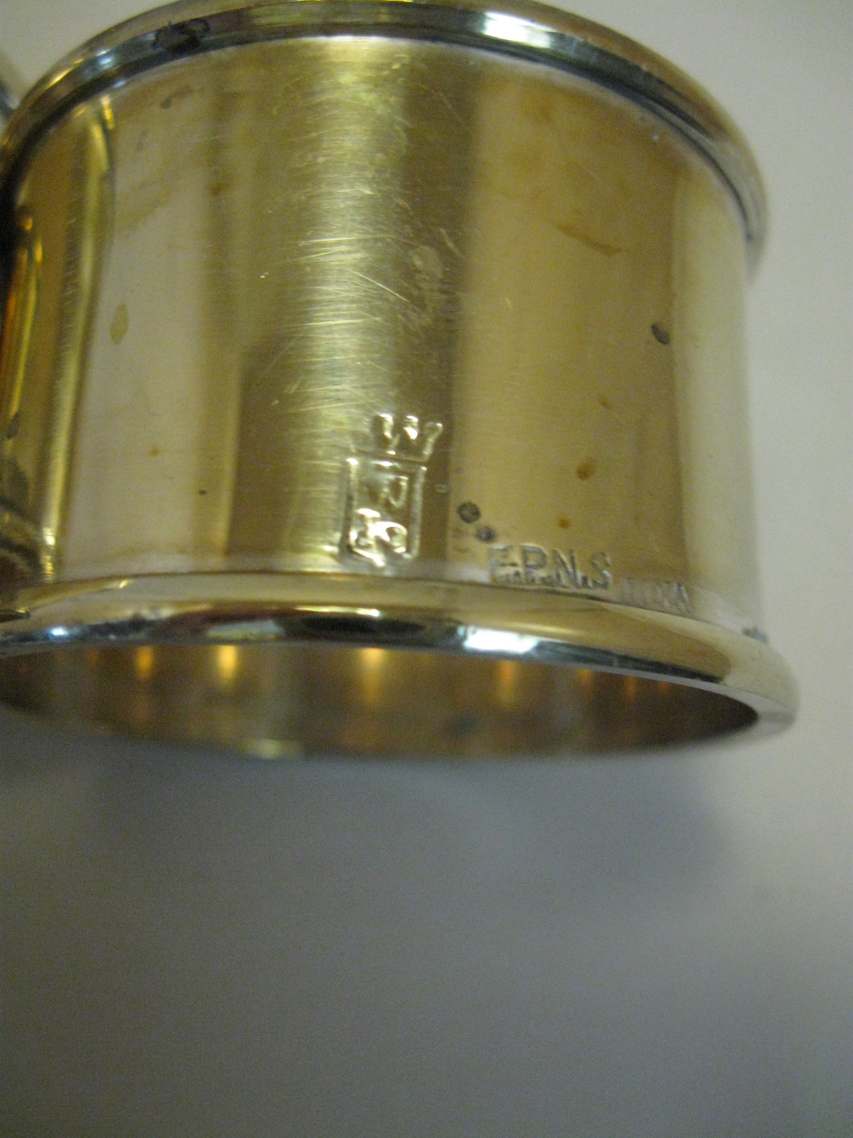 W A Silver Co Napkins Rings Qty 8 Silver Plate EPNS Made in India