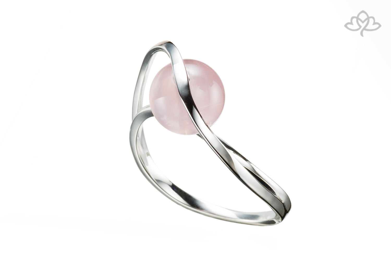 Rose Quartz engagement ring / Pink stone ring / White gold ring / rose quartz - Gemstone
