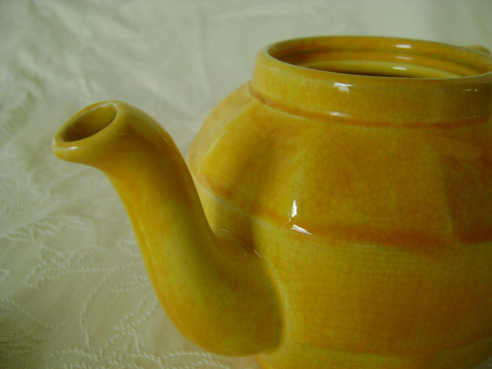 Teapot, Sadler, Yellow Ceramic, Crazing, EnglishMade Teapots