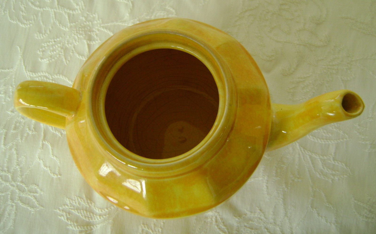Teapot, Sadler, Yellow Ceramic, Crazing, EnglishMade Teapots