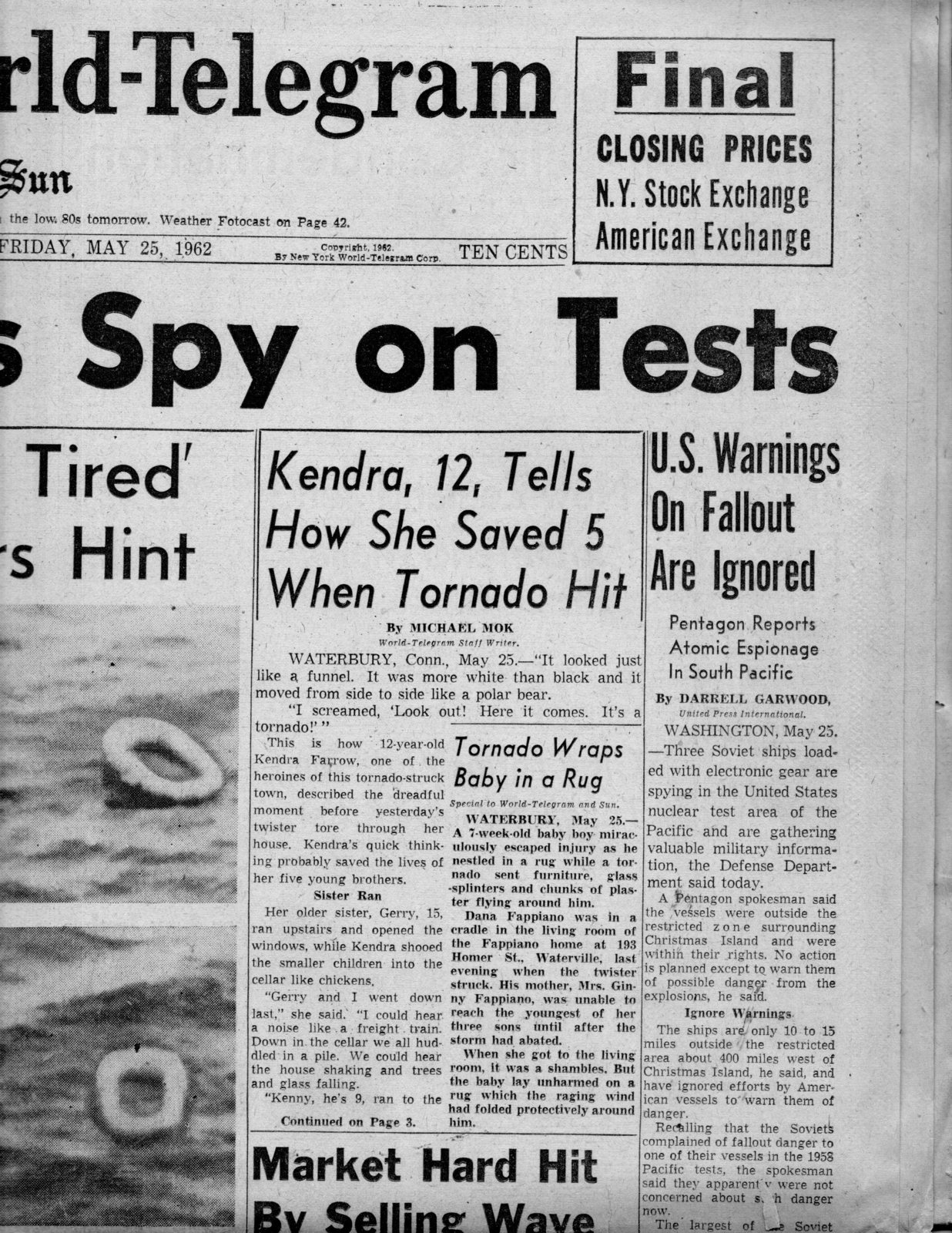 New York WorldTelegram & The Sun Newspaper Friday, May 25, 1962 194069