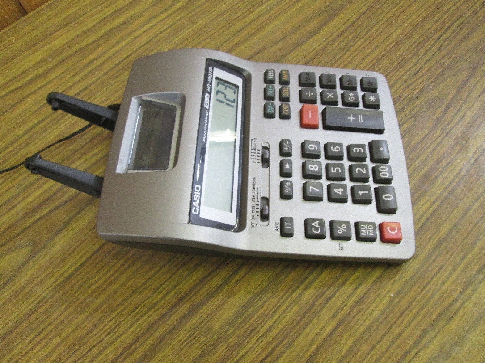 Casio HR150TM Tax & Exchange 12 Digit Printing Adding Machine