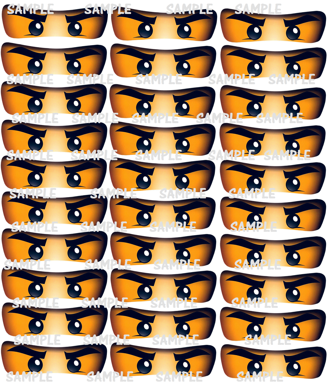 30 PRINTED Ninjago inspired Eyes, Eye Stickers,Party supplies