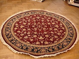 7' Round Fine Quality Oriental Rug Silk & Wool Elegant - $1,470.00