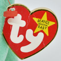 1996 TY Beanie Baby Original Hippity Green Bunny Rabbit Plush Beanbag Toy Doll image 5