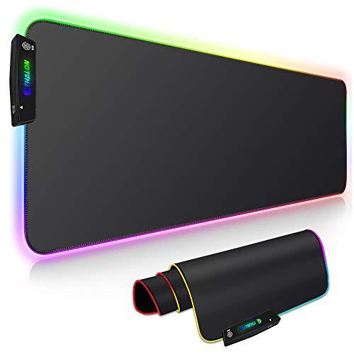RGB Gaming Mouse Pad Extra Large Soft Led Extended Mousepad for