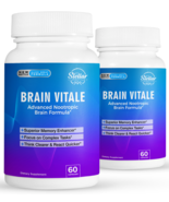 2 Pack Brain Vitale, advanced nootropic brain formula-60 Capsules x2 - $71.27