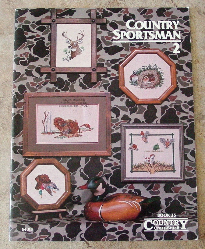 24-Page Cross Stitch Patterns: COUNTRY SPORTSMAN Turkey-Geese-Quail-Fish-Deer+ - $15.00