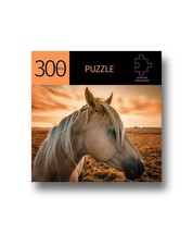 Horse Jigsaw Puzzle 300 Piece With Sunset Durable Fit Pieces 11" x 16" Leisure 