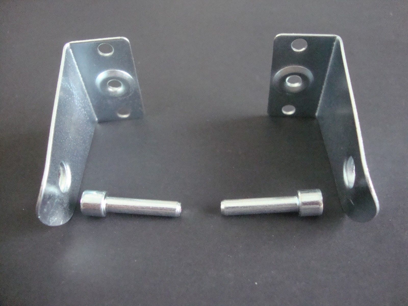 2 PAIR: Metal Hold Down Brackets with Pins for 2