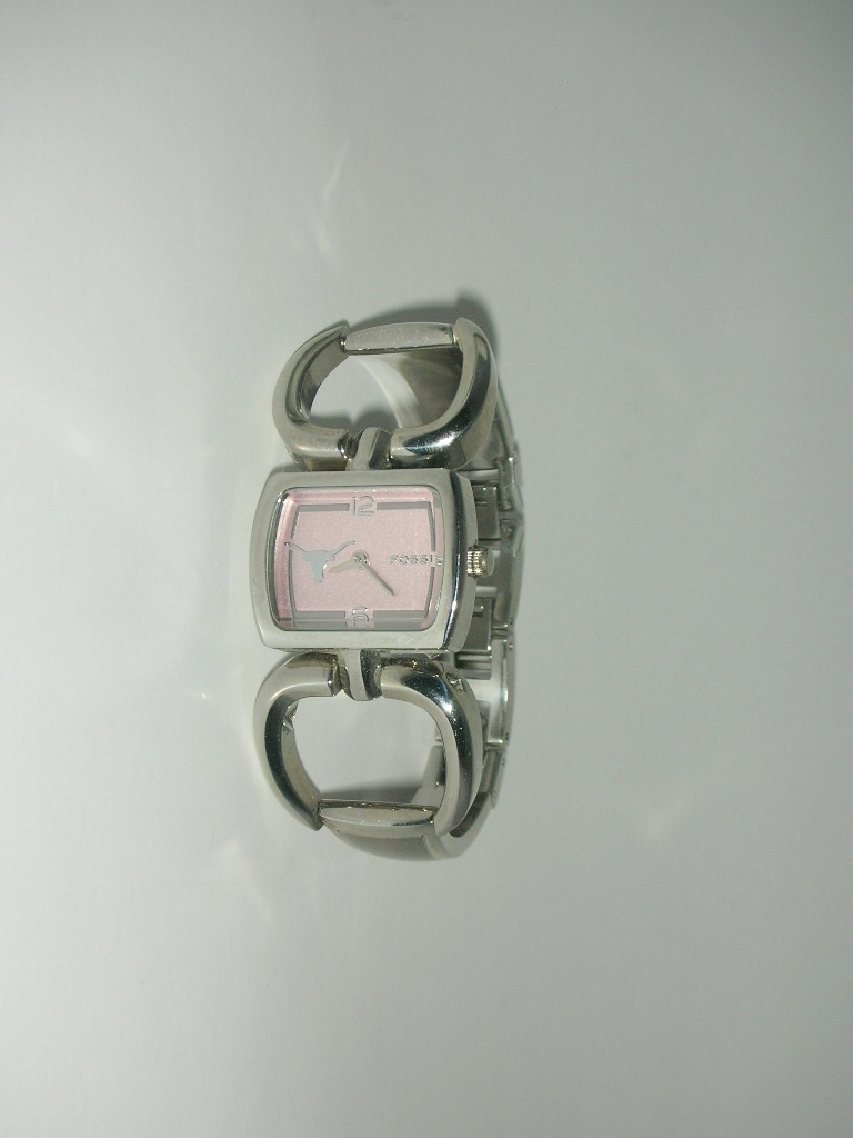 Texas Longhorns Vintage Fossil Watch Ladies Pink Equestrian Wristwatches