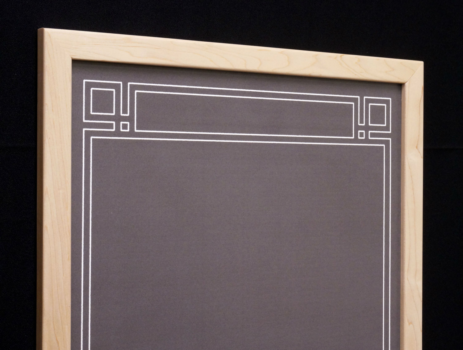 Framed Black Art Deco Chalkboard Whiteboard Large Personalized Dry