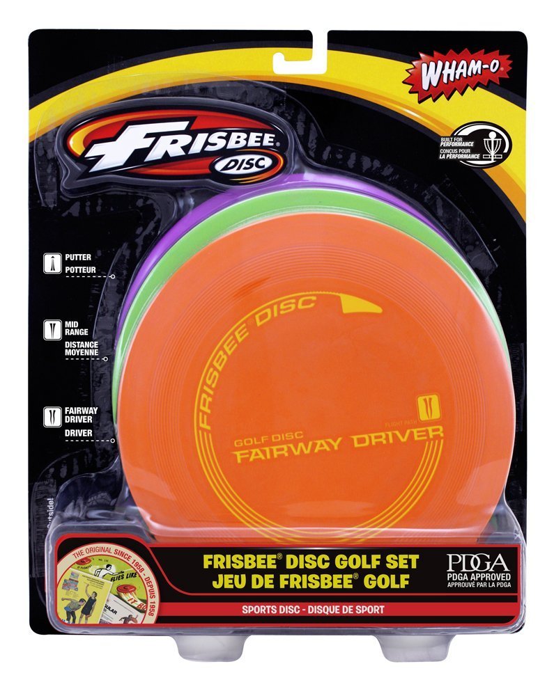 WhamO Golf Disc Combo Frisbee Driver, Mid Range, Putter all in One