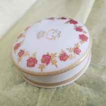 Monaco Porcelain Trinket Box, Vintage, Roses, Princess Grace, Lidded Dish image 4
