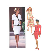 1990s Vtg Butterick Sewing Pattern 6142 Business Suit Skirt Jacket 6 8 1... - $6.95